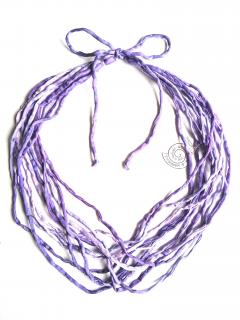 Hedvábný náhrdelník fialový