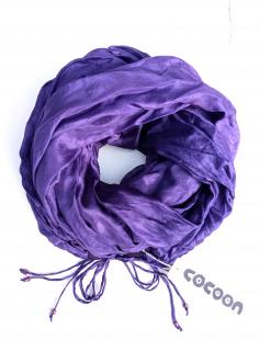 Hedvábný šál fialový