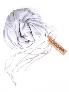 Hedvábný šál světle šedý - více variant Hedvábný šál: A