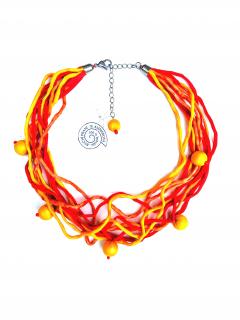 Oranžovožlutý náhrdelník (s náramkem) Náhrdelník + náušnice: B