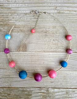 Vícebarevný kuličkový náhrdelník - více variant Náhrdelník: A