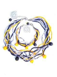 Žlutočerný náhrdelník (s náramkem) Náhrdelník + náramek: C