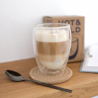 HOT & COLD sklenice coffee/tea cup 340ml