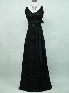 Černé společenské šaty na ples s flitry a krajkou se širokými ramínky 40-44