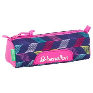 Benetton penál barevný tmavý 21x8x7 cm