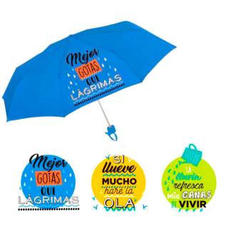Deštník s frází skládací barevný 52 cm