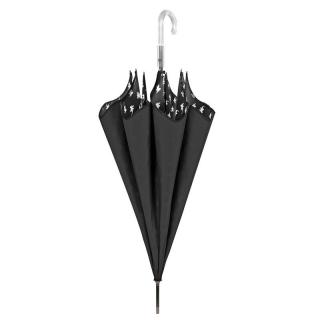 Deštník s květinami automatický černo-bílý 61 cm