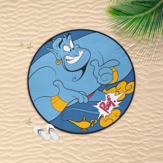 Disney Aladdin  plážový ručník modrý mikrovlákna kulatý