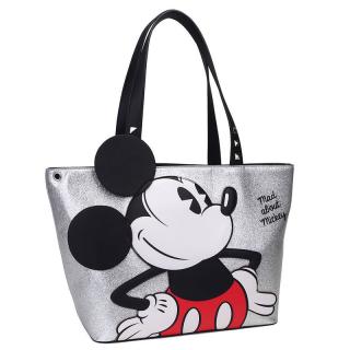 Disney Mickey kabelka stříbrná 41x25x14 cm