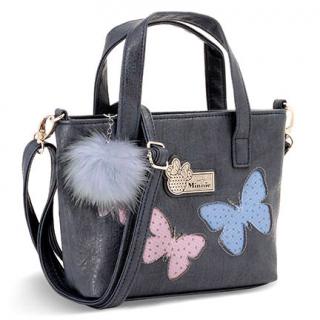 Disney Minnie kabelka s motýly šedá 16x24x6 cm