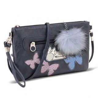 Disney Minnie kabelka s motýly šedá 17x21x1,5 cm