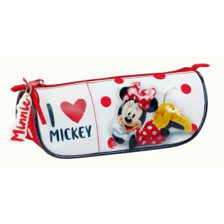 Disney Minnie penál I love Mickey barevný 20x8,5x8 cm