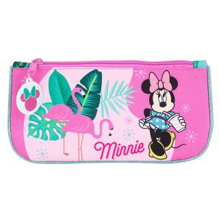 Disney Minnie penál růžový plameňáci 23x11 cm
