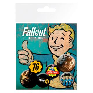 Fallout 76 4 odznaky 25 mm a 2 odznaky 32 mm 10x15 cm