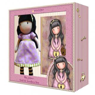 Gorjuss panenka růžová tajný dárkový set 28x32x8,5 cm