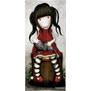 Gorjuss panenka s kočkou plážový ručník barevný tmavý bavlna 75x