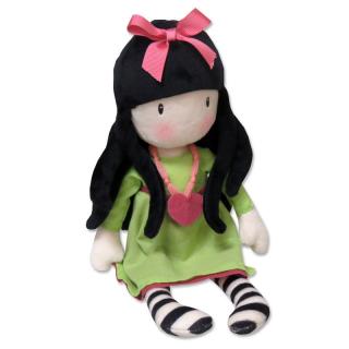 Gorjuss panenka zeleno-růžová 30 cm