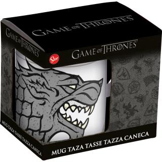 Hra o trůny - Game of Thrones Stark hrnek černo-bílý 325 ml