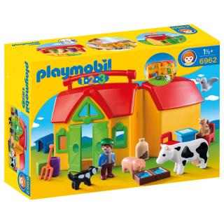 Stavebnice Playmobil 1.2.3 farma přenosné pouzdro