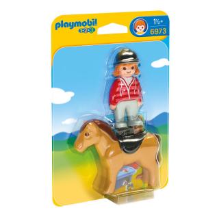 Stavebnice Playmobil 1.2.3 jezdkyně s koněm