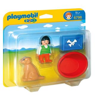 Stavebnice Playmobil 1.2.3 sada pro chovatele psů