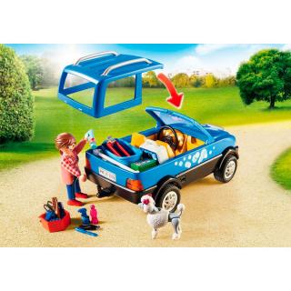Stavebnice Playmobil auto včetně vybavení pro pejska 18x10x9 cm