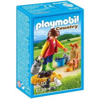 Stavebnice Playmobil farma: farmářka a kočičí rodina