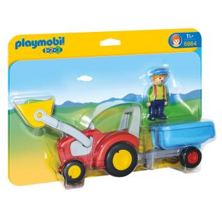 Stavebnice Playmobil traktor s figurkou
