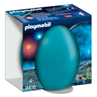 Stavebnice Playmobil vejce modré: vesmírný agent s robotem