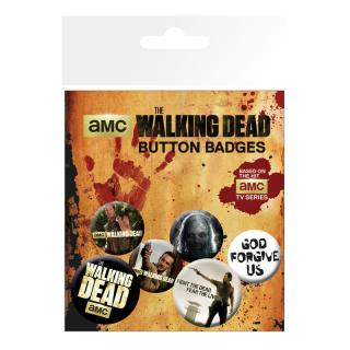 Živí mrtví - The Walking Dead 4 odznaky 25 mm a 2 odznaky 32 mm