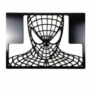 Dřevěná nástěnná dekorace Spiderman portrét černý