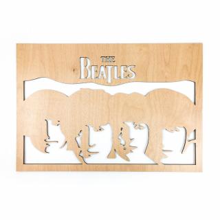 Dřevěná nástěnná dekorace The Beatles