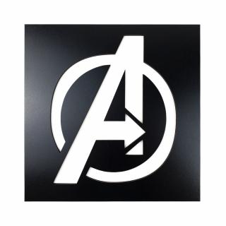 Dřevěná nástěnná dekorace Znak Avengers černý