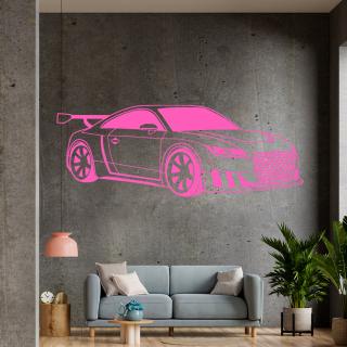 Samolepka Audi Auto Barva: růžová, Velikost: 100 x 40 cm