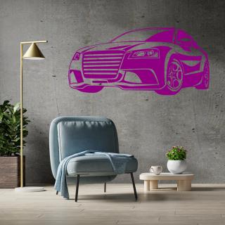 Samolepka Auto Audi Barva: fialová, Velikost: 100 x 50 cm