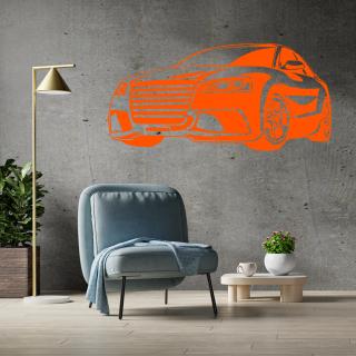 Samolepka Auto Audi Barva: oranžová, Velikost: 60 x 30 cm