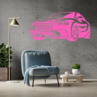 Samolepka Auto Audi Barva: růžová, Velikost: 100 x 50 cm