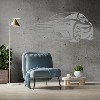 Samolepka Auto Audi Barva: šedá, Velikost: 100 x 50 cm