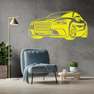 Samolepka Auto Audi Barva: žlutá, Velikost: 100 x 50 cm