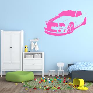 Samolepka Auto Mustang Barva: růžová, Velikost: 100 x 100 cm