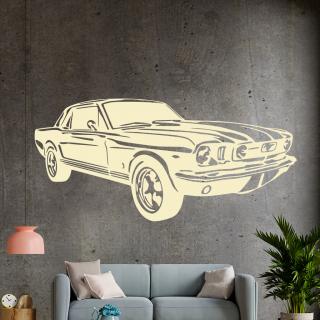 Samolepka Automobil Ford Mustang Barva: béžová, Velikost: 100 x 47 cm