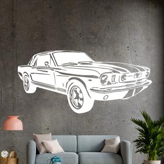Samolepka Automobil Ford Mustang Barva: bílá, Velikost: 100 x 47 cm