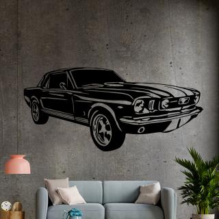 Samolepka Automobil Ford Mustang Barva: černá, Velikost: 60 x 28 cm