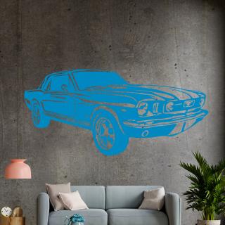 Samolepka Automobil Ford Mustang Barva: modrá, Velikost: 60 x 28 cm
