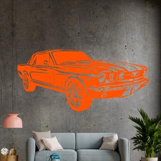 Samolepka Automobil Ford Mustang Barva: oranžová, Velikost: 100 x 47 cm
