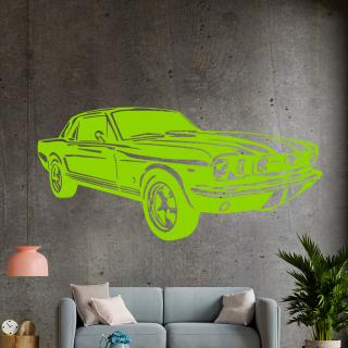 Samolepka Automobil Ford Mustang Barva: zelená, Velikost: 100 x 47 cm