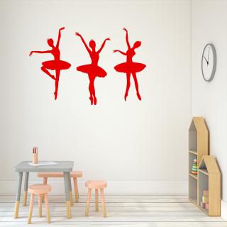 Samolepka Balet Barva: červená, Velikost: 100 x 67 cm