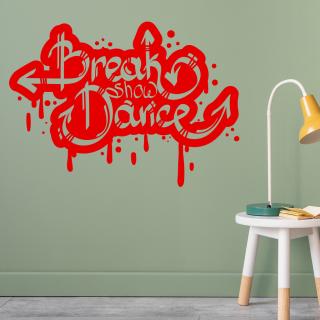 Samolepka Break Dance Barva: červená, Velikost: 100 x 72 cm