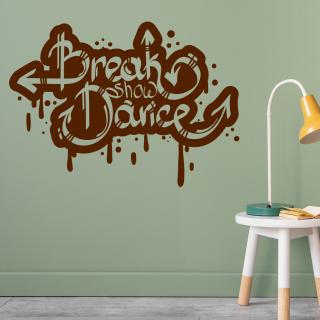 Samolepka Break Dance Barva: hnědá, Velikost: 80 x 57 cm