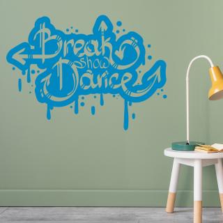 Samolepka Break Dance Barva: modrá, Velikost: 80 x 57 cm